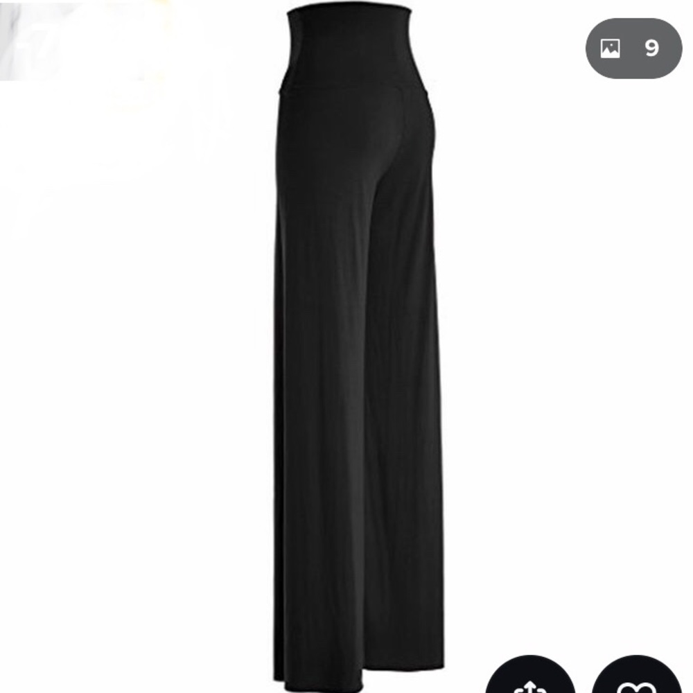 Yoga pants wide leg comfy waist fold down
